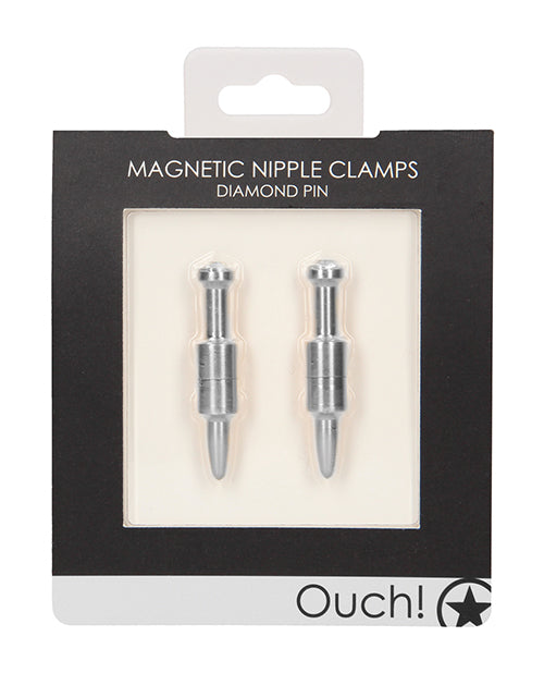 Shots Ouch Diamond Pin Magnetic Nipple Clamps - GreatEagleInc