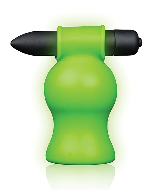 Shots Ouch Vibrating Head Masturbator - Glow In The Dark - GreatEagleInc