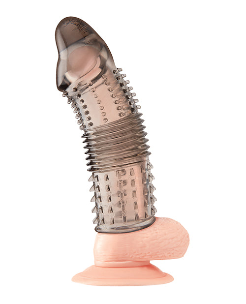 Blue Line C & B 6.5" Triple Sensation Penis Enhancing Sleeve Extension - Smoke - GreatEagleInc