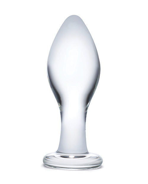 Glas 4" Classic Butt Plug - Clear - GreatEagleInc