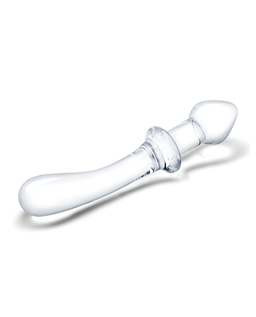 Glas 9" Classic Curved Dual Ended Dildo - Clear - GreatEagleInc
