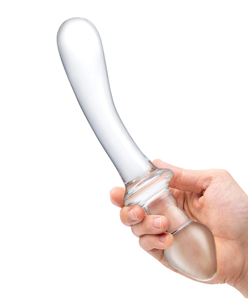 Glas 9" Classic Curved Dual Ended Dildo - Clear - GreatEagleInc
