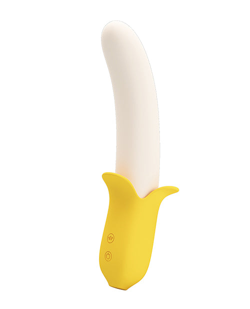 Pretty Love Banana Geek Thrusting Vibrator - Yellow - GreatEagleInc