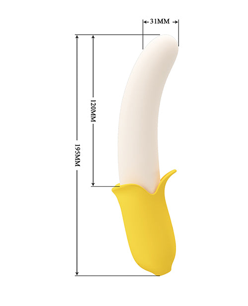 Pretty Love Banana Geek Thrusting Vibrator - Yellow - GreatEagleInc