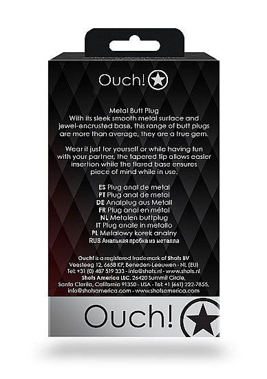 Heart Gem Butt Plug Gunmetal Amethyst - GreatEagleInc