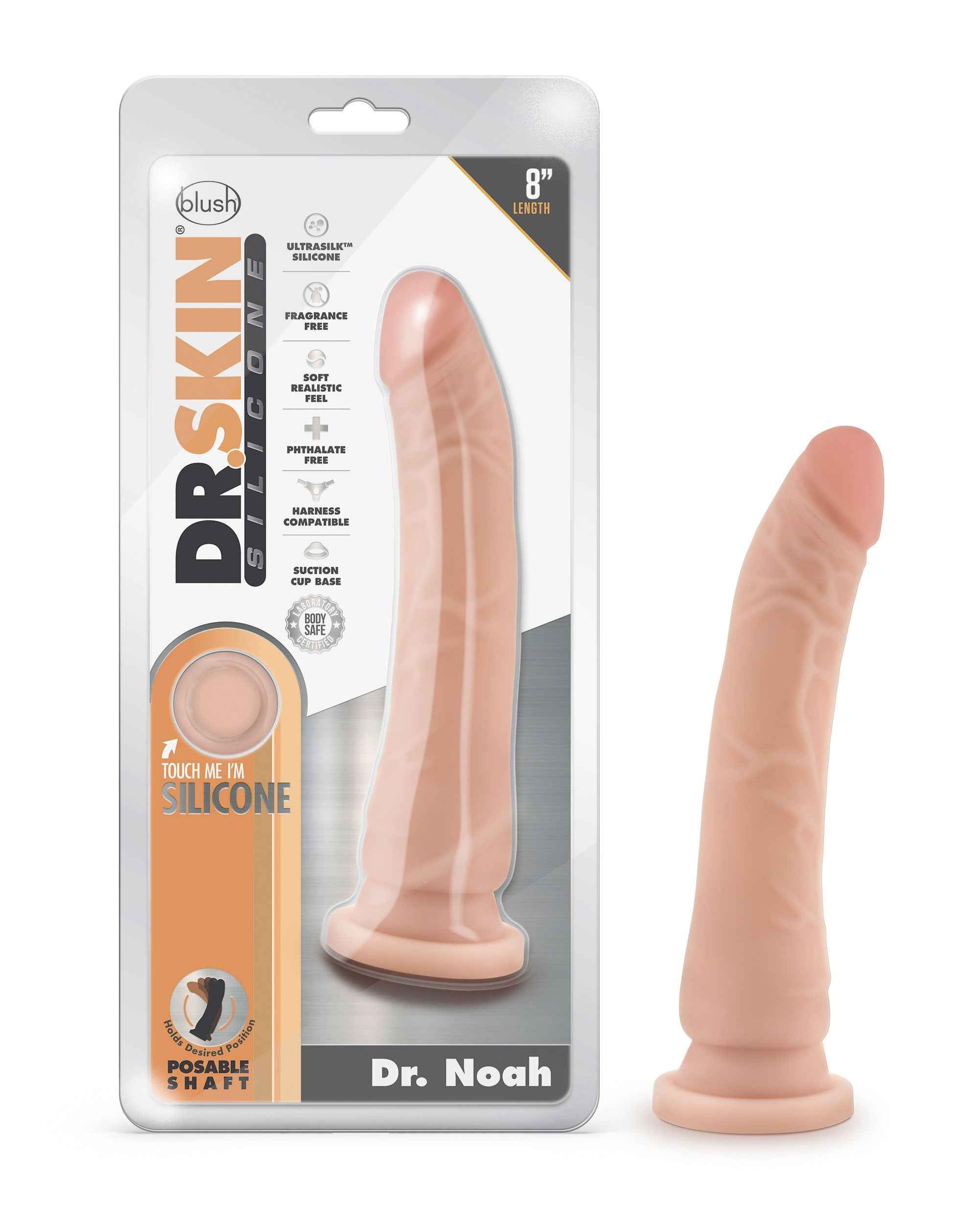 Dr. Skin Silicone - Dr. Noah - 8 Inch Dong With Suction Cup