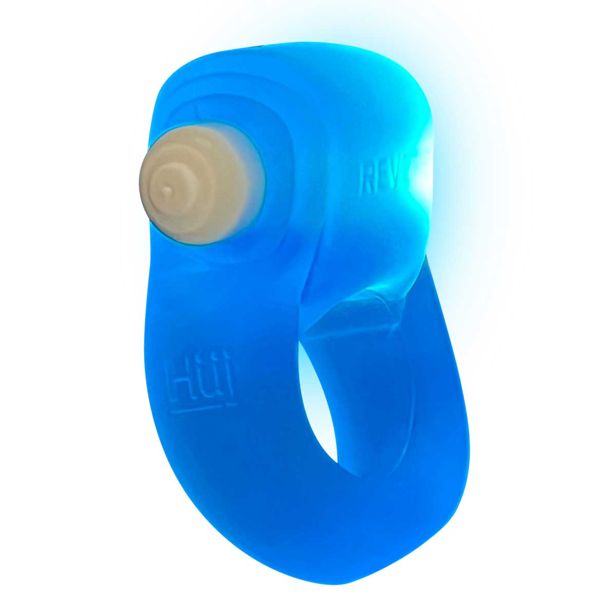 Glowdick Cockring With Led - Ice - GreatEagleInc