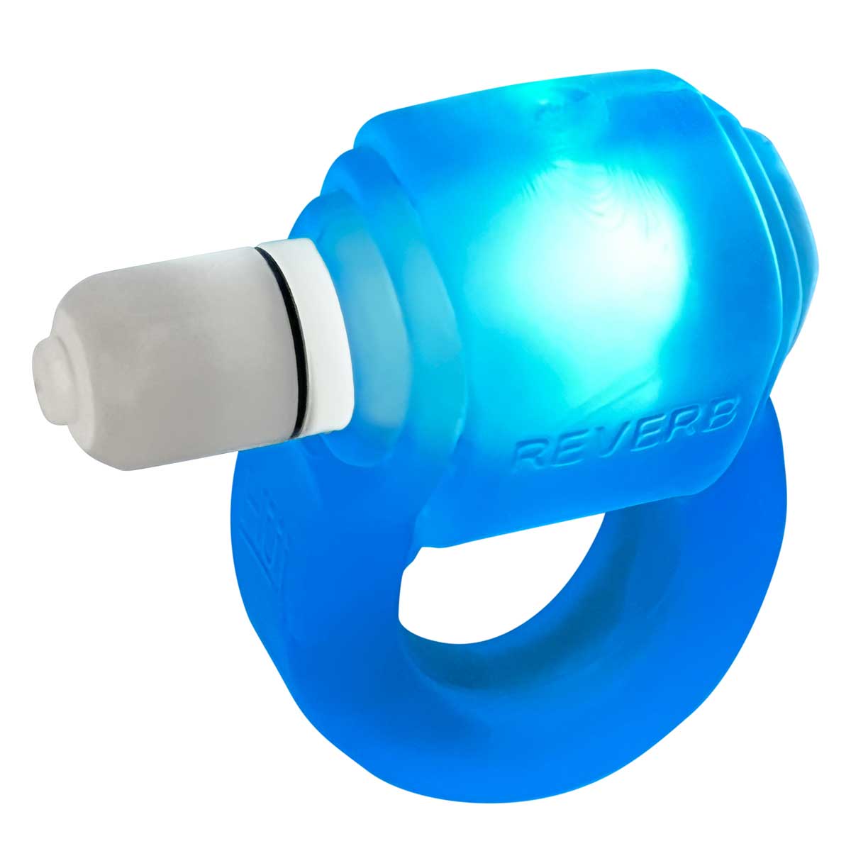 Glowdick Cockring With Led - Ice - GreatEagleInc