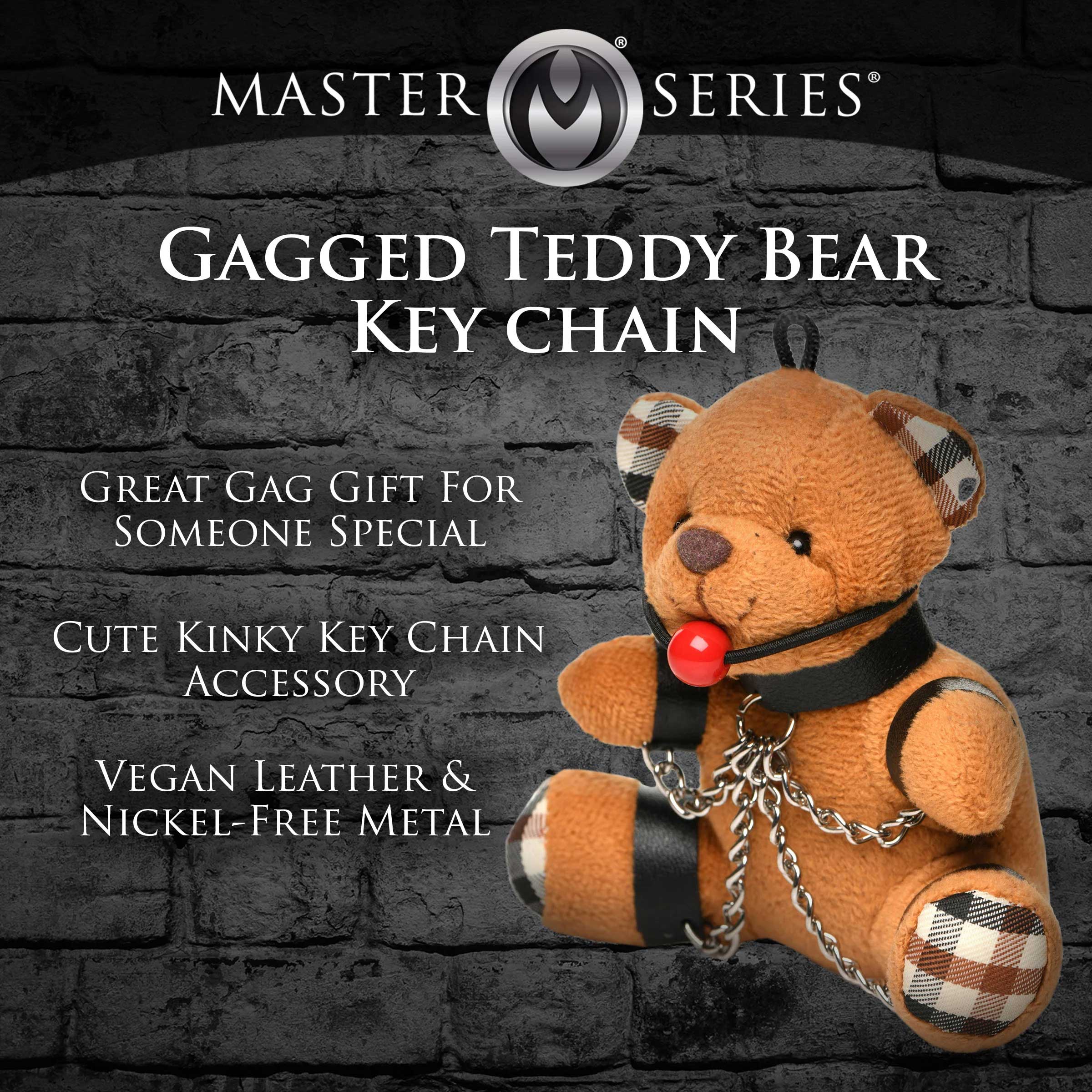Gagged Teddy Bear Keychain - GreatEagleInc