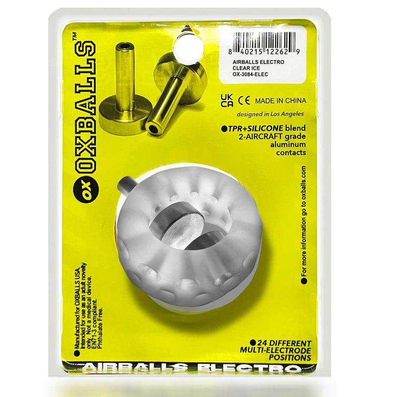 Airballs Electro Air-Lite Ballstretcher With Two   4mm Electro Contact - Clear Ice - GreatEagleInc