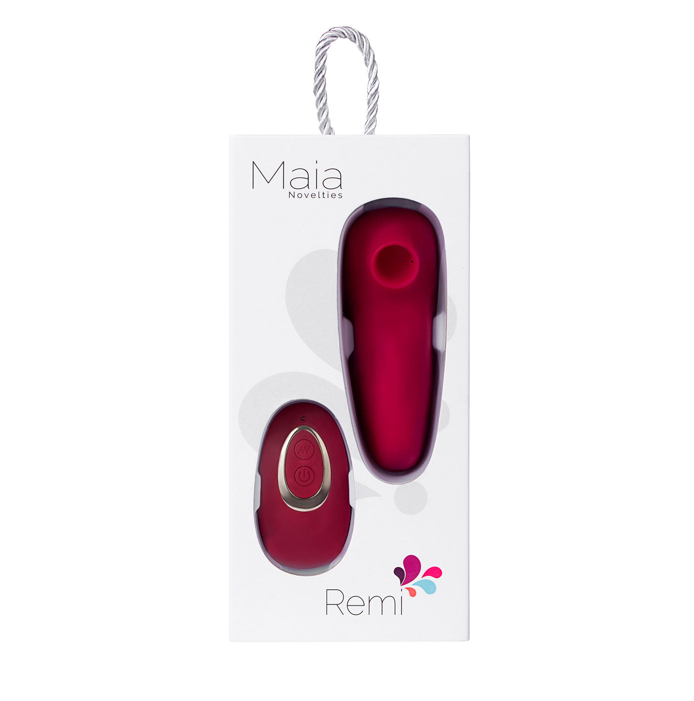 Remi 15-Function Rechargeable Remote Control   Suction Panty Vibe - Red - GreatEagleInc