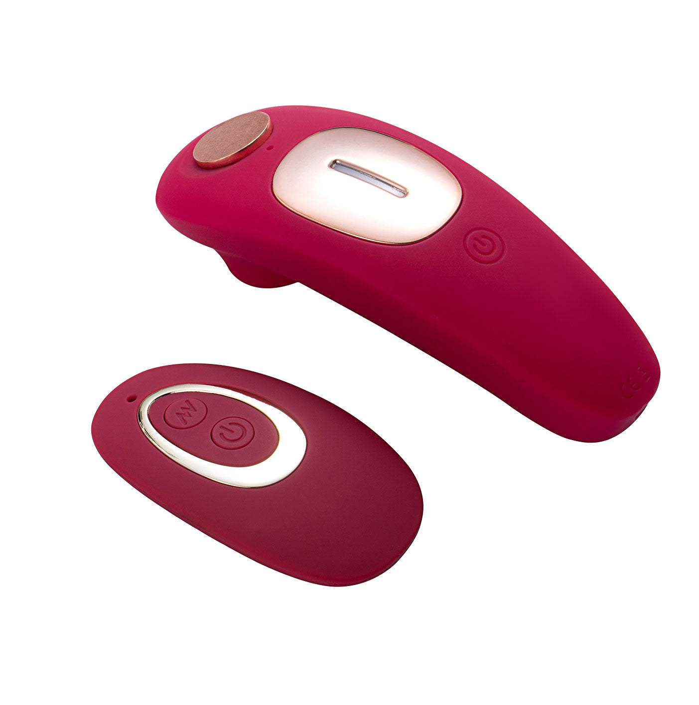 Remi 15-Function Rechargeable Remote Control   Suction Panty Vibe - Red - GreatEagleInc