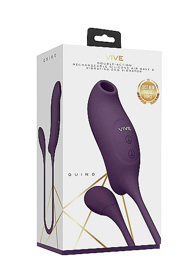 Vive Quino Air Wave/vibrating Egg Vibrator Purple - GreatEagleInc