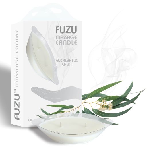 Fuzu Massage Candle Eucalyptus Calm 4 Oz - GreatEagleInc