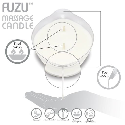 Fuzu Massage Candle Eucalyptus Calm 4 Oz - GreatEagleInc