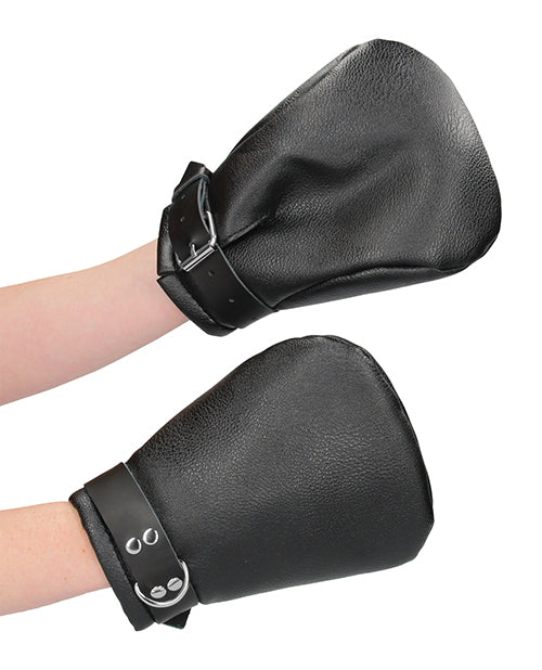 Shots Ouch Puppy Play Lined Fist Mitts - Black - GreatEagleInc