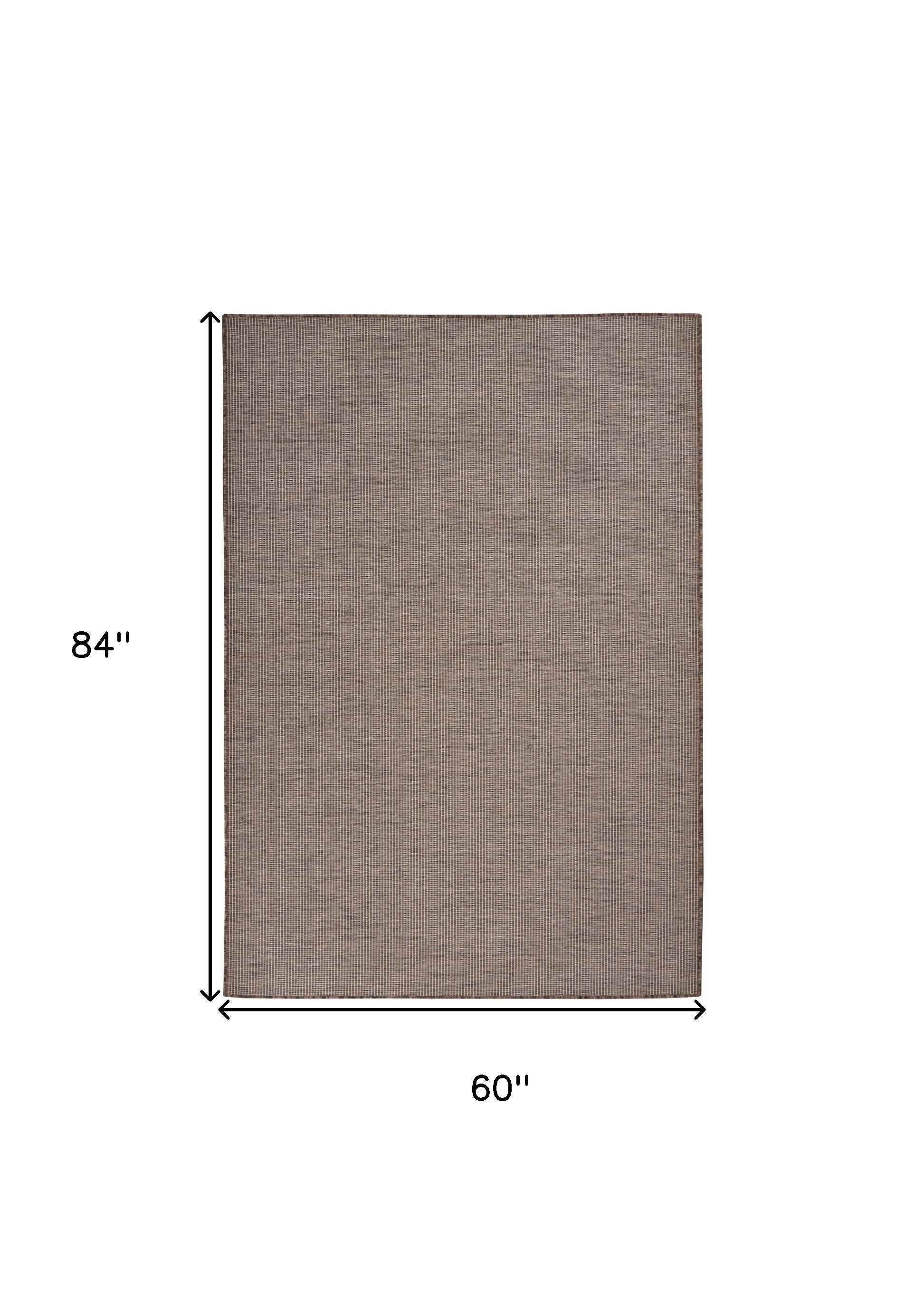 5' X 7' Natural Indoor Outdoor Area Rug
