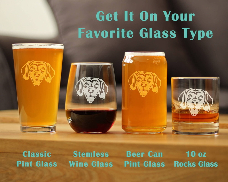 Set of drink tumblers with beagle designs and clear lids in multiple colors.