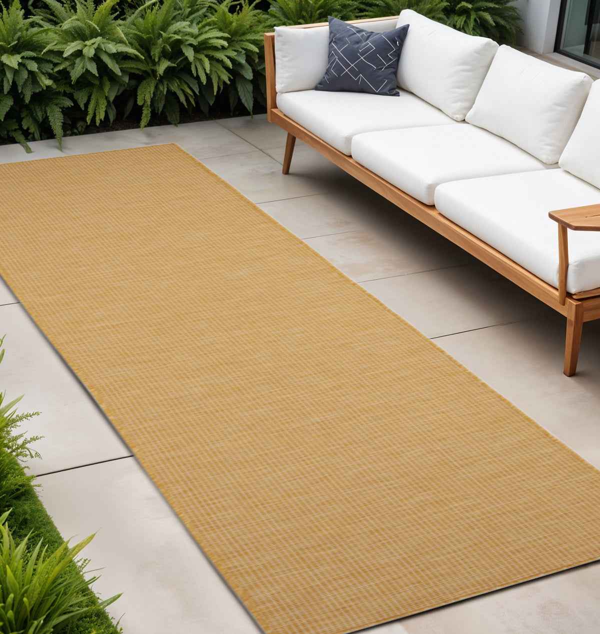 10' Yellow Indoor Outdoor Area Rug