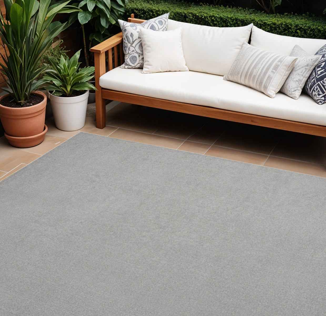 12' X 15' Gray Indoor Outdoor Area Rug