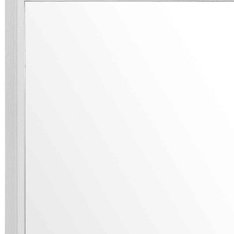 35" White Framed Dresser Mirror