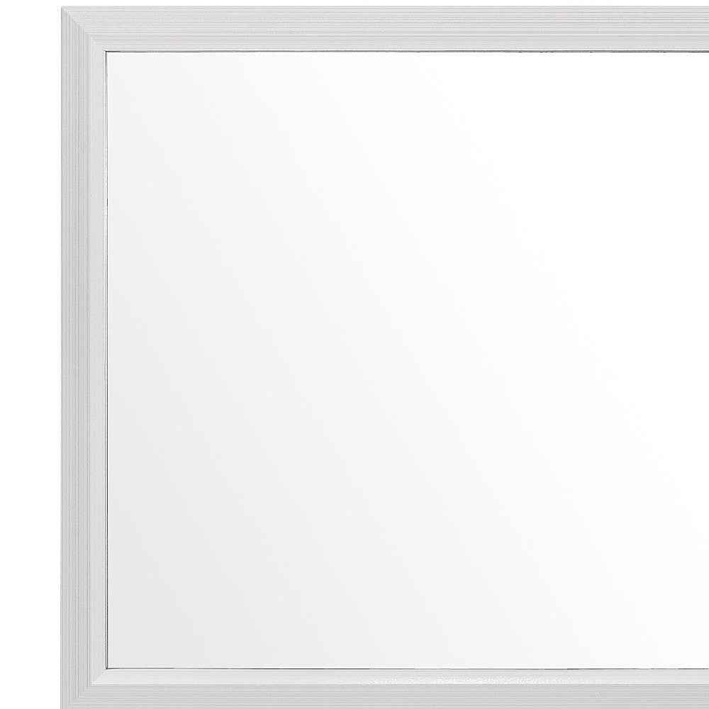 35" White Framed Dresser Mirror
