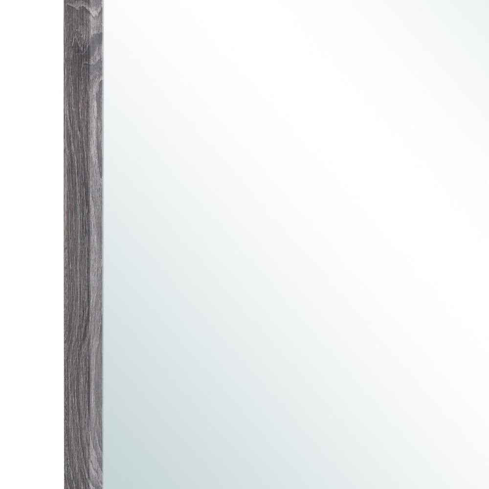 35" Dark Gray Wood Framed Accent Mirror