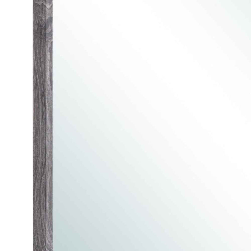 35" Dark Gray Wood Framed Accent Mirror