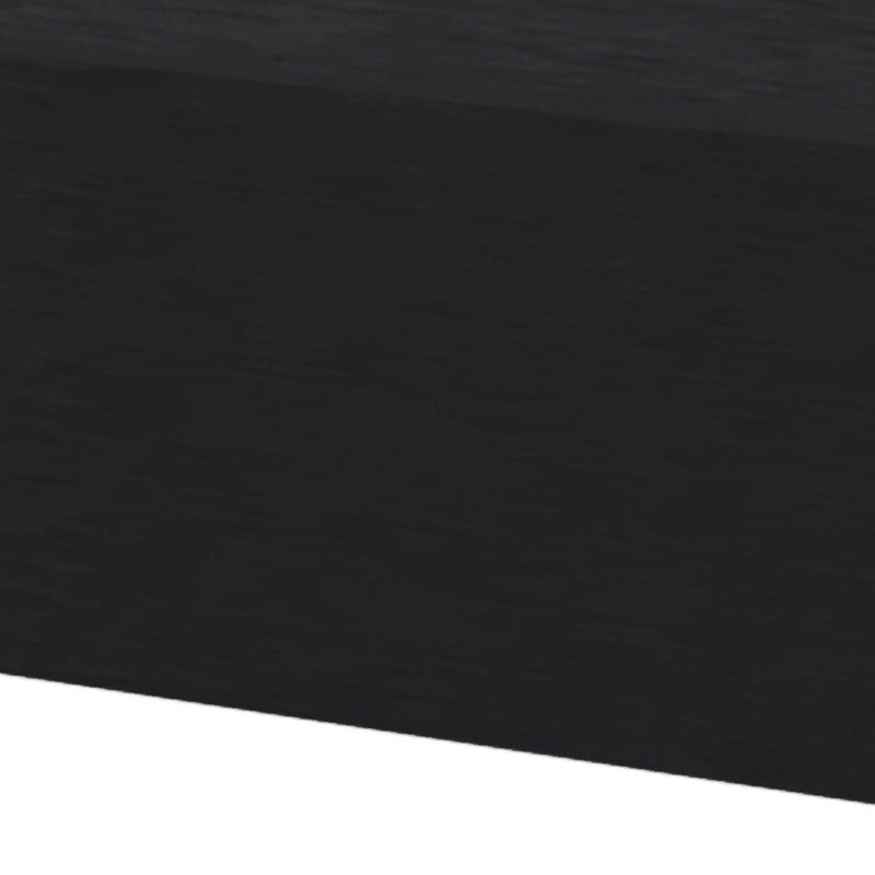 Black wood drawer front panel with fine-grain texture