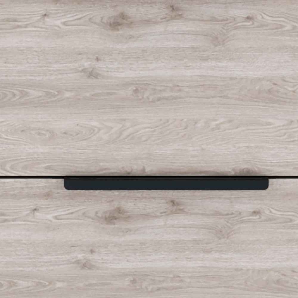 19" Light Gray Wood Two Drawer Nightstand