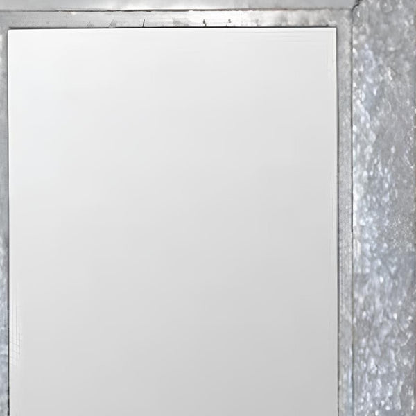 84" Gray And Brown Galvanized Metal and Wood Framed Leaning Accent Mirror - Bed & Bath