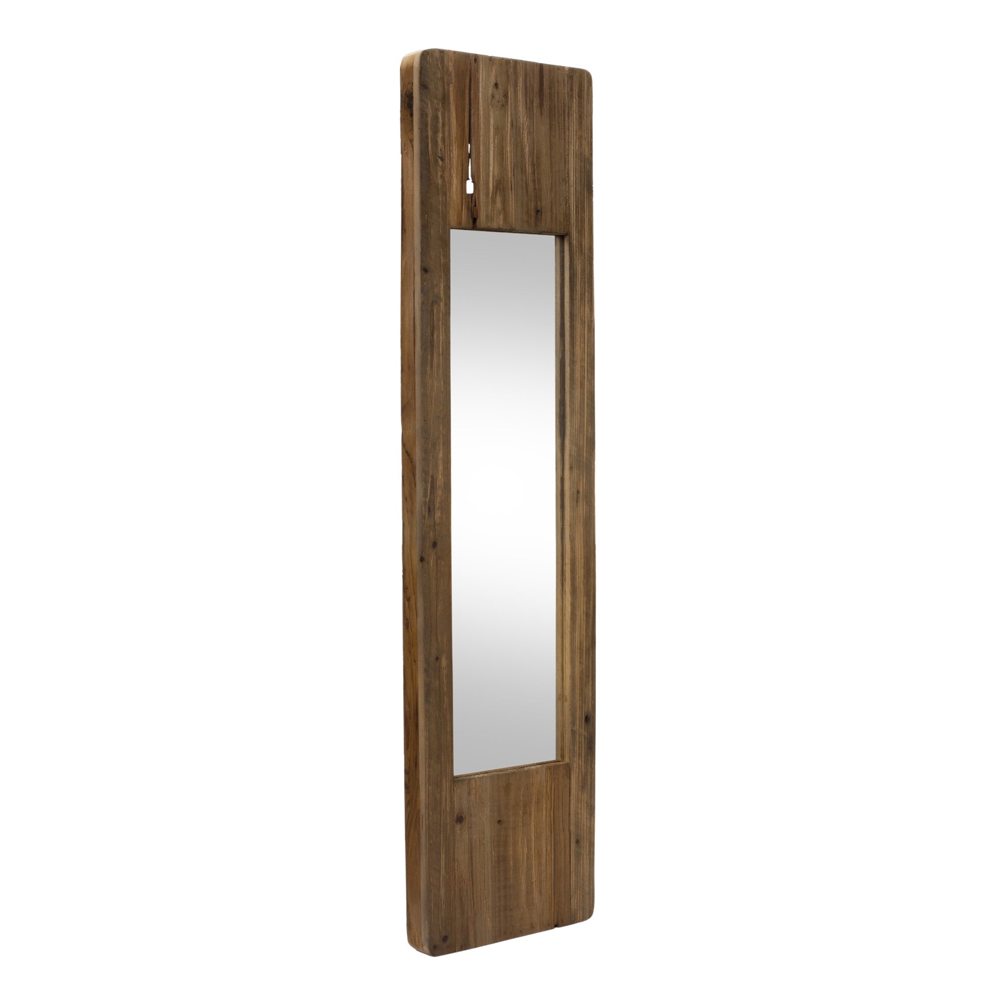 40" Brown Wood Framed Accent Mirror Default Title
