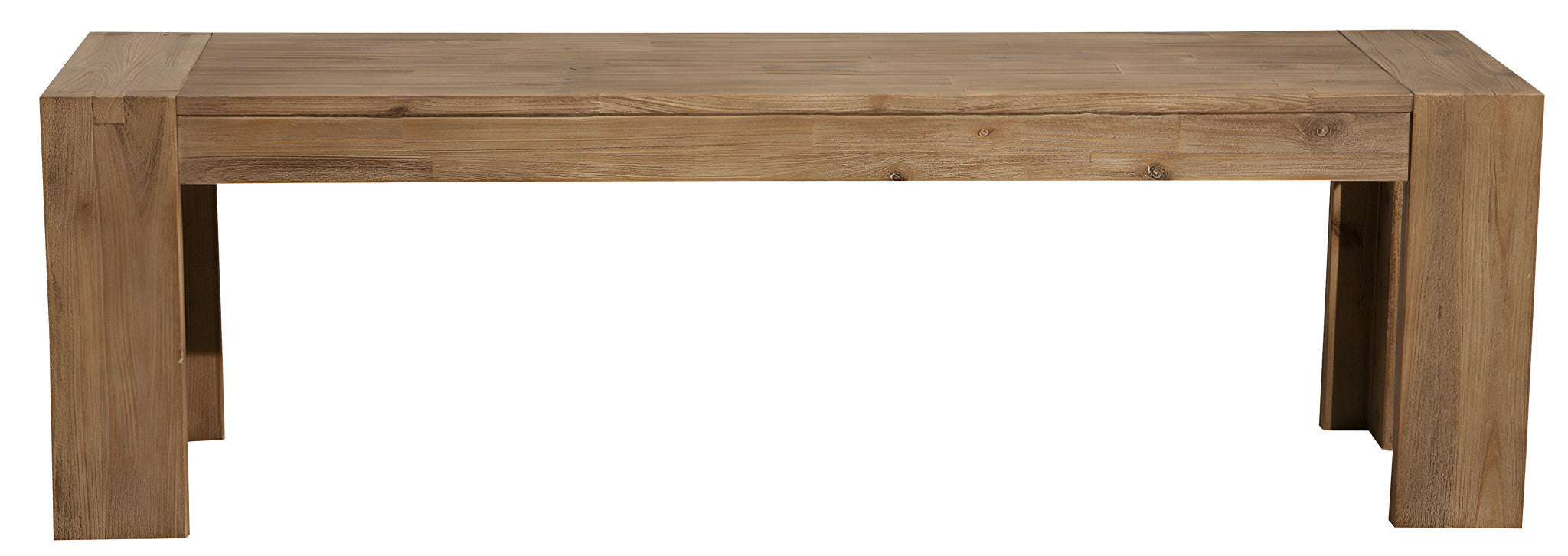 58" Natural Distressed Solid Wood Dining Bench - Living Room