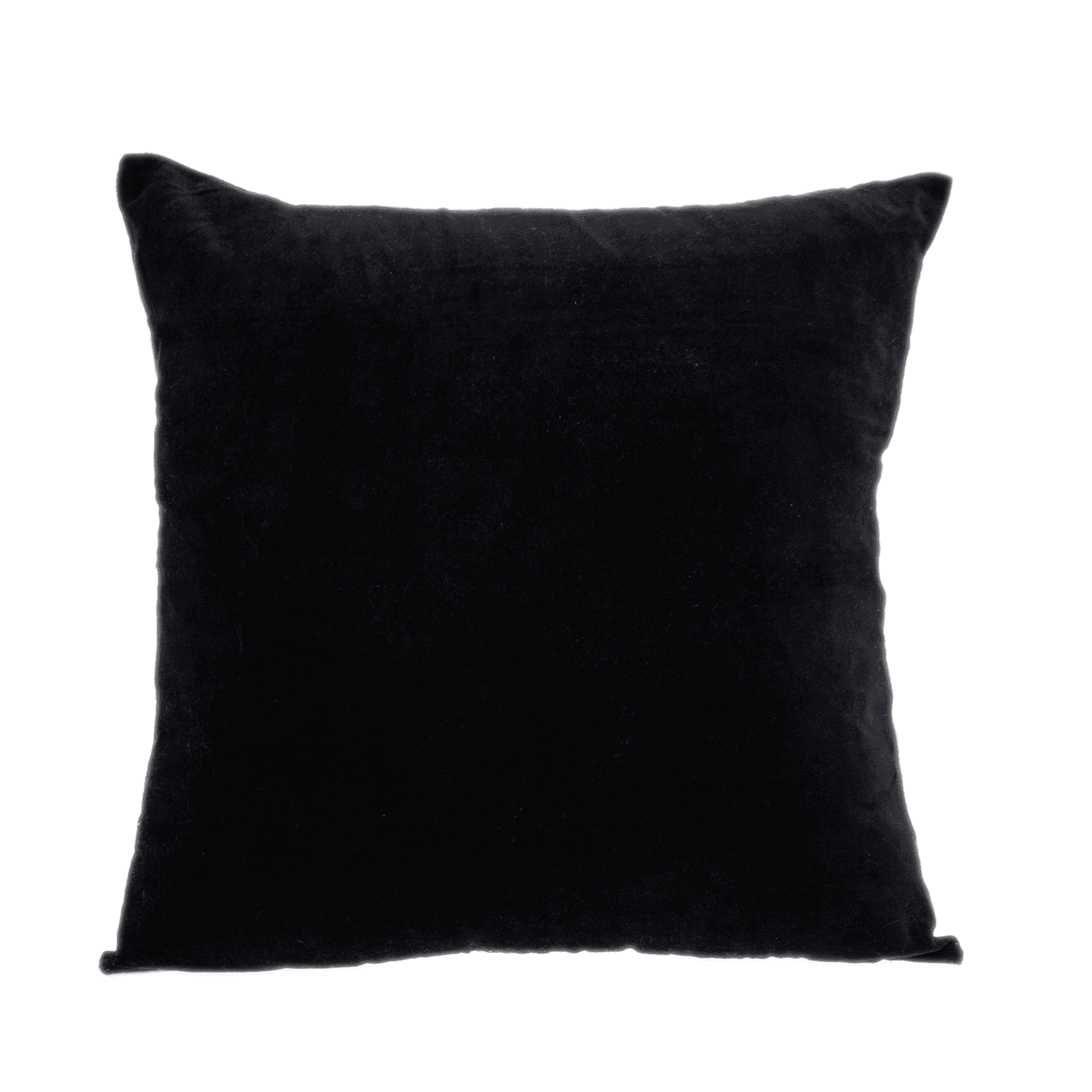 Black square throw pillow cover with textured fabric