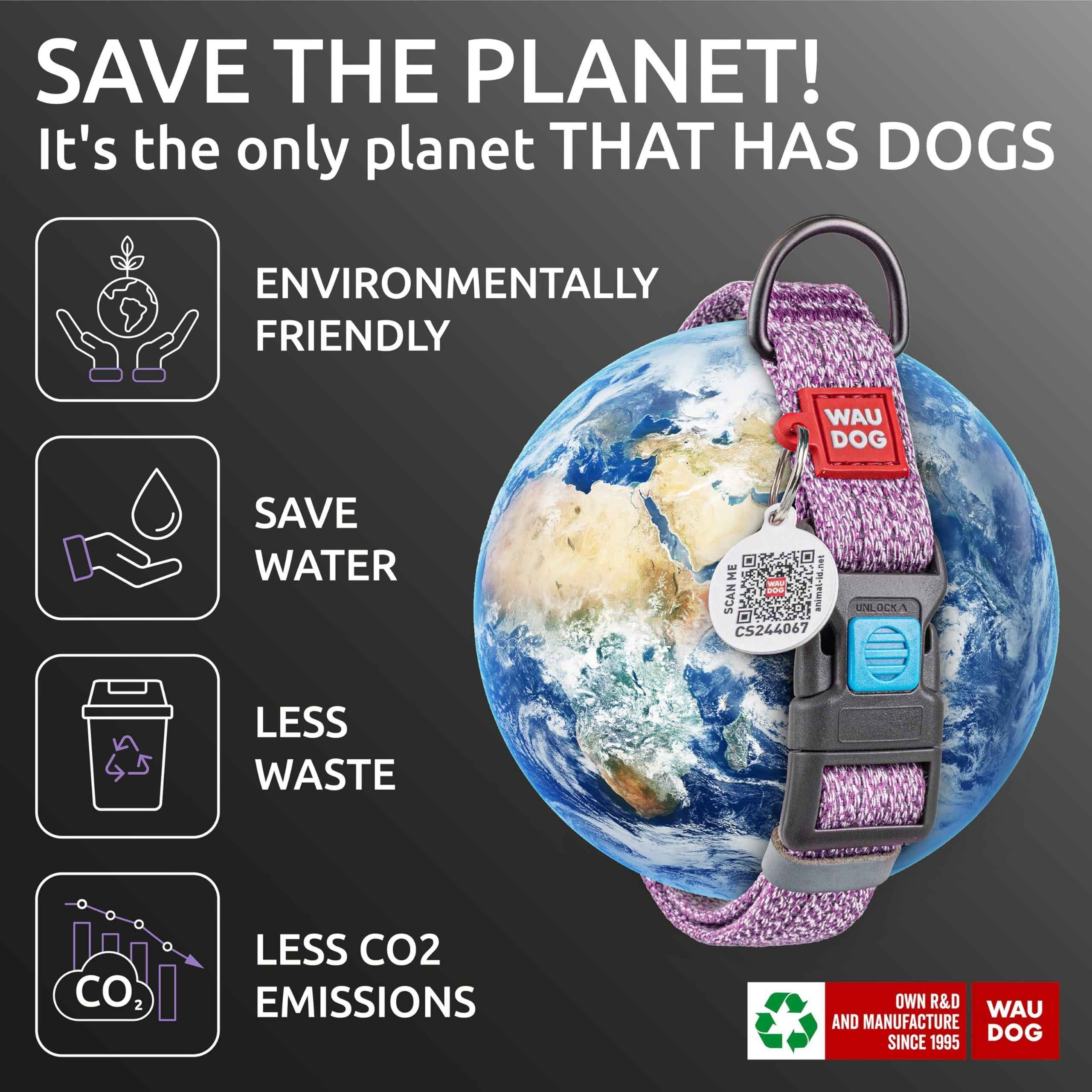 Reflective Cotton Dog Collar Eco Friendly Alt to Nylon Collar for Small Medium and Large Dogs   Pet Collar with QR ID Tag   Puppy Collar for Large Breed Dogs   Adjustable Male Female Dog Collar