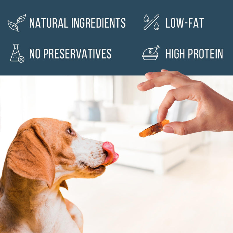 Chicken Jerky Dog Treats Human Grade   Grain Free Organic Meat   All Natural High Protein Dried Strips   Best Chews for…