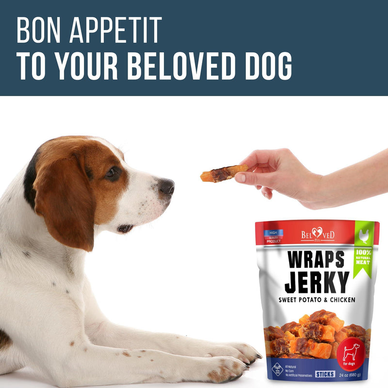 Chicken Jerky Dog Treats Human Grade   Grain Free Organic Meat   All Natural High Protein Dried Strips   Best Chews for…