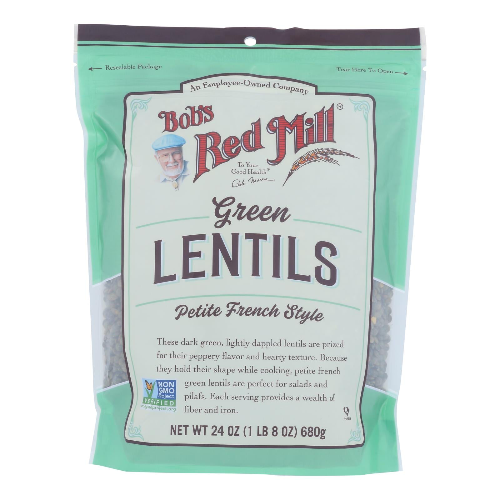 Bob's Red Mill - Beans Pet Fr Green Lentil - Case Of 4-24 Oz - GreatEagleInc