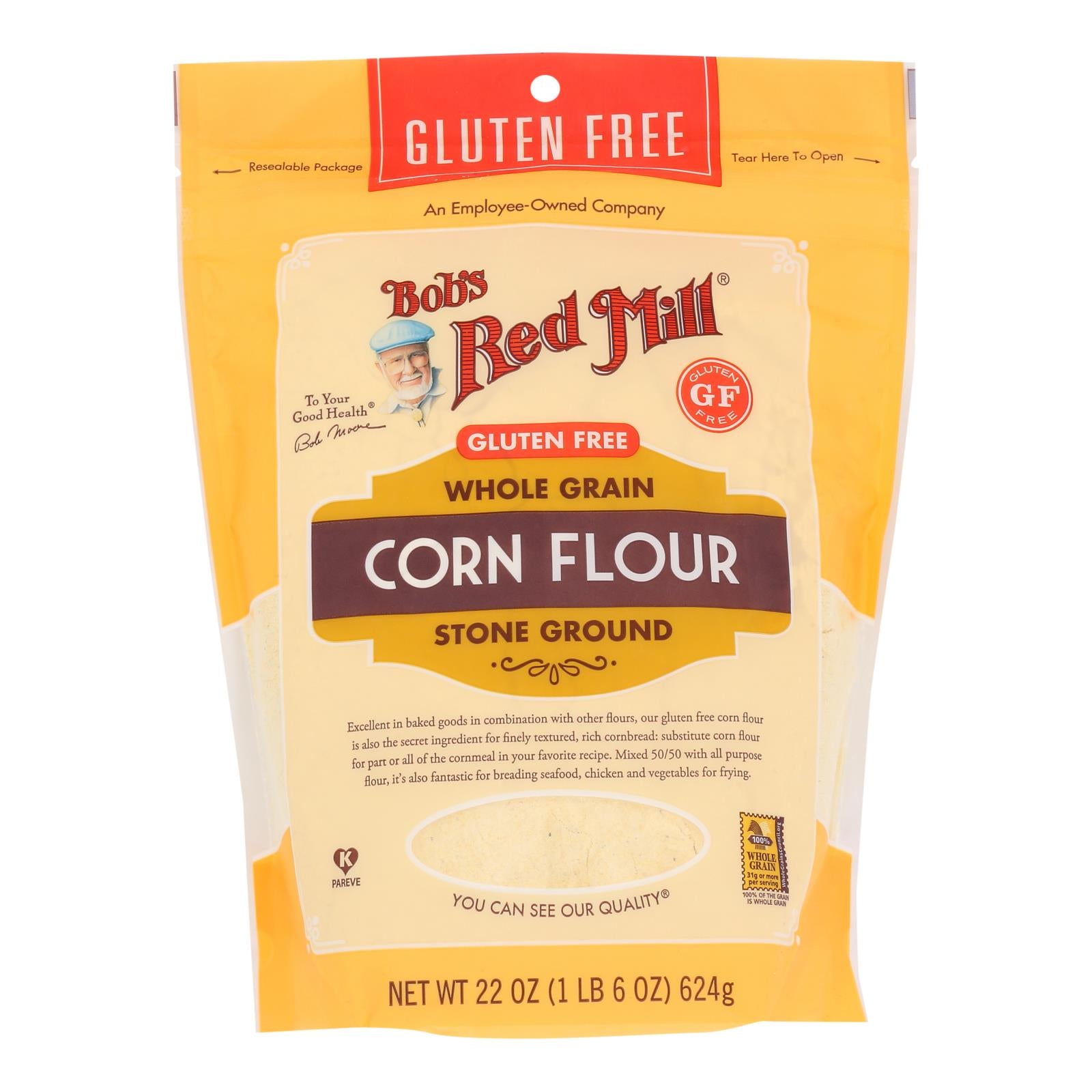Bob's Red Mill - Flour Corn Gluten Free - Case Of 4 - 22 Oz - GreatEagleInc
