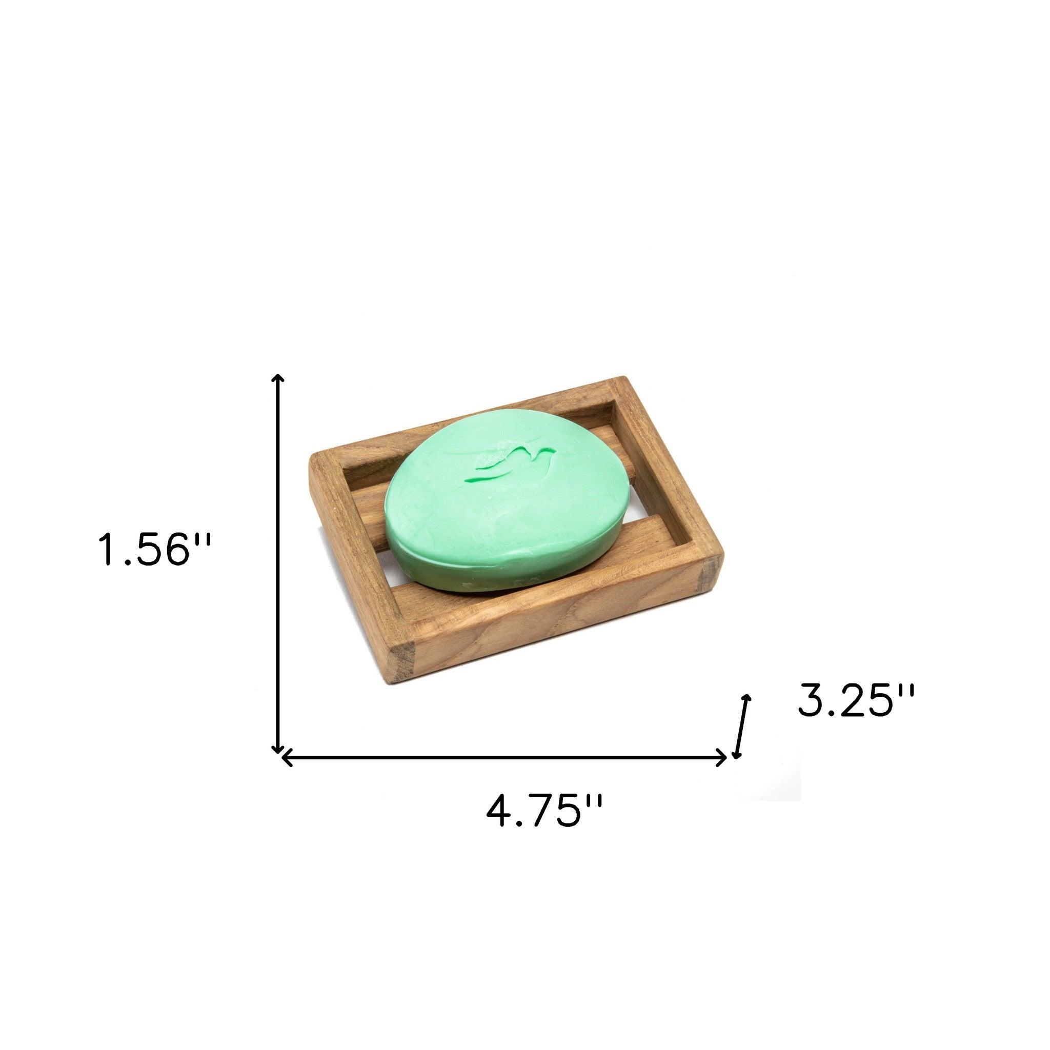 Traditional Solid Teak Vanity Soap Dish - Bed & Bath