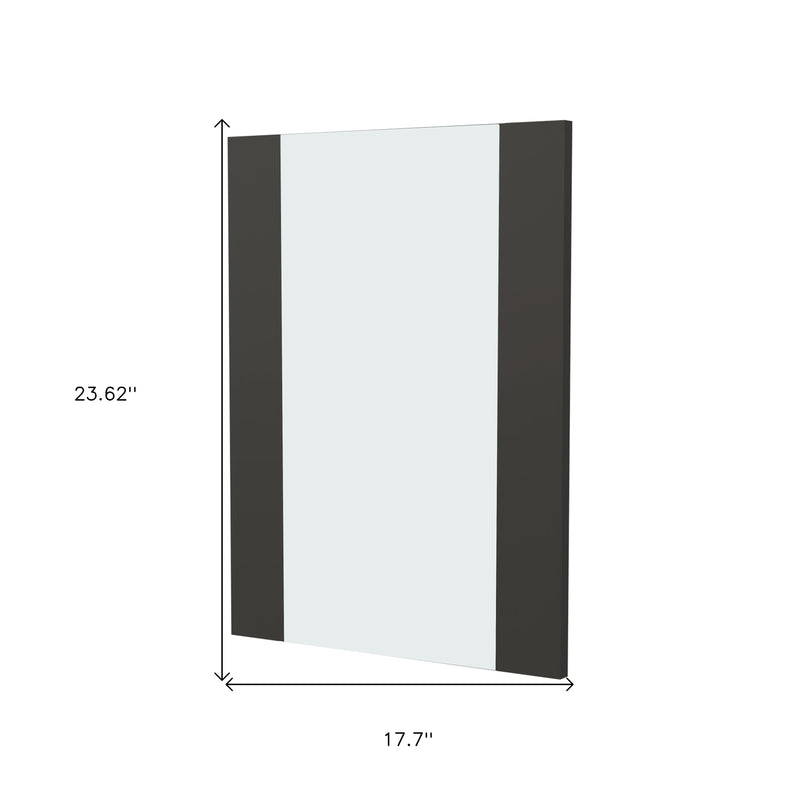 24" Black Wood Framed Bathroom Vanity Mirror