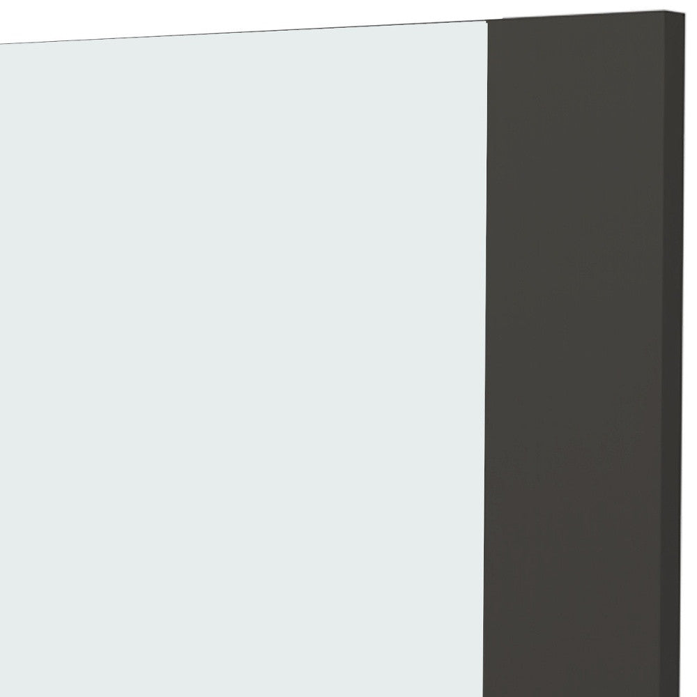 24" Black Wood Framed Bathroom Vanity Mirror