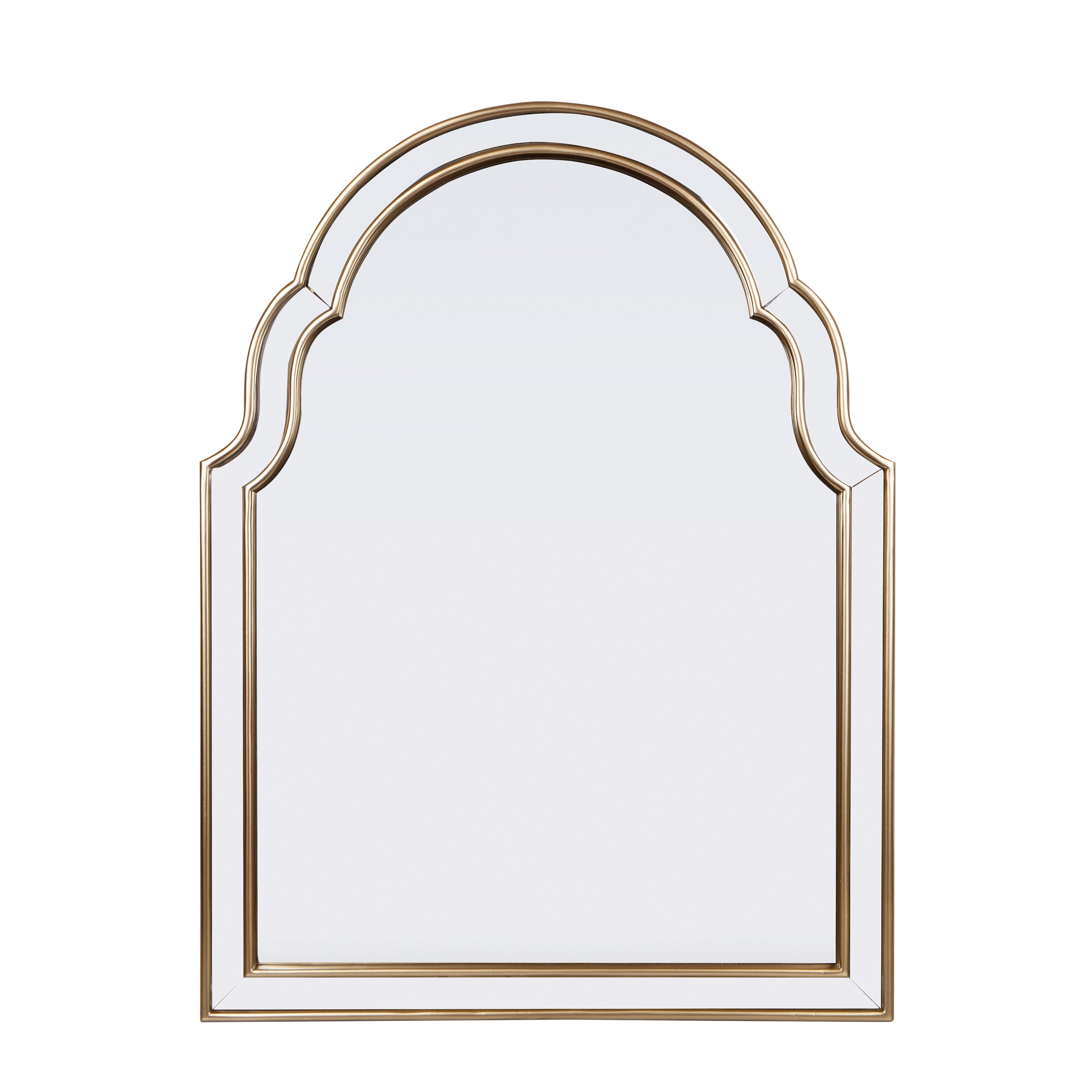24" Gold Arch Metal Framed Accent Mirror - Bed & Bath