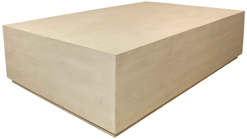 72" Natural Solid Wood Distressed Coffee Table