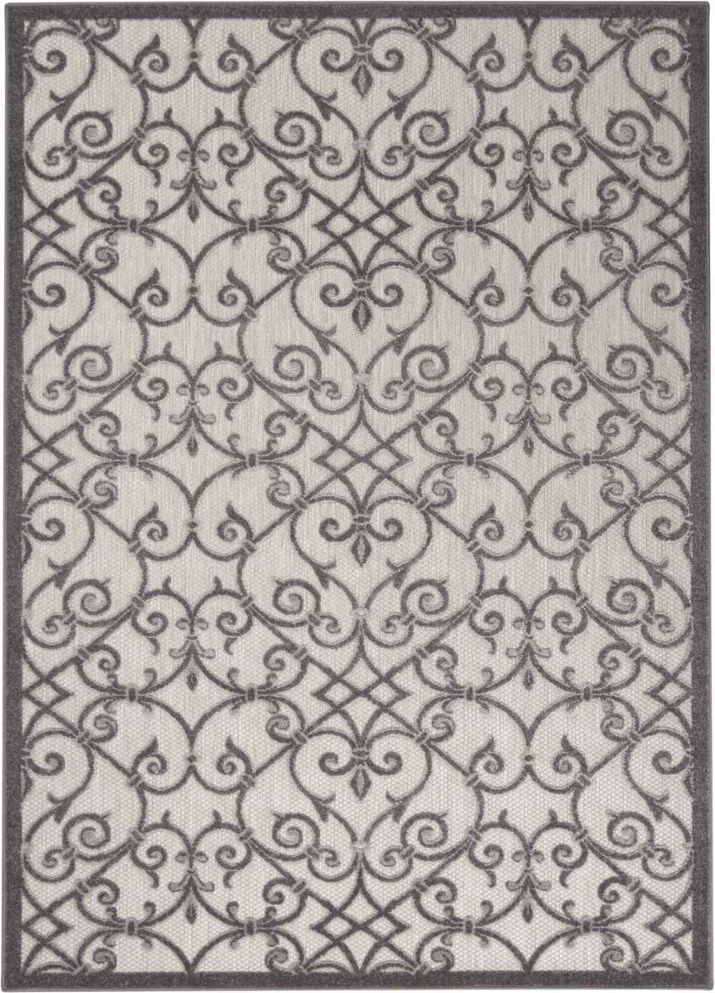 4' X 6' Gray Indoor Outdoor Area Rug