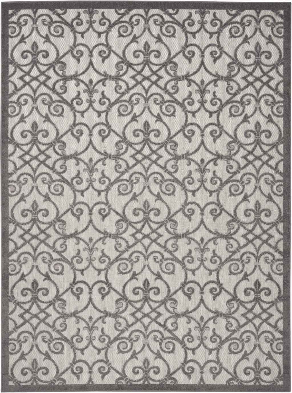 8' X 11' Gray Indoor Outdoor Area Rug