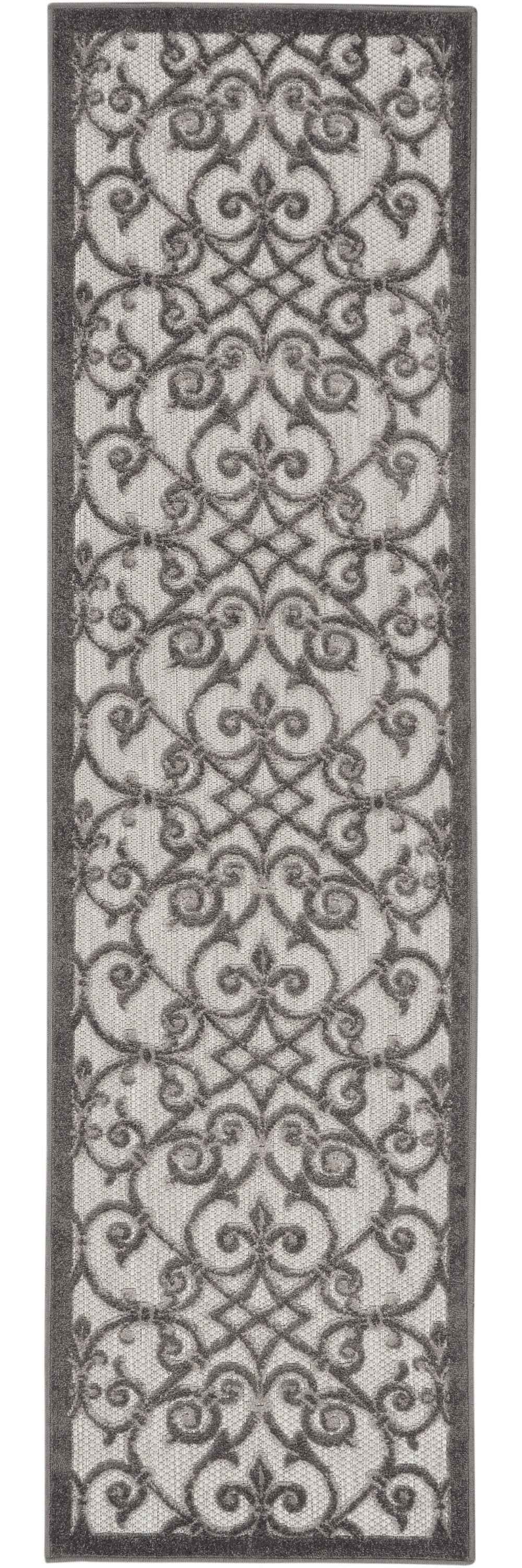 8' Gray Indoor Outdoor Area Rug