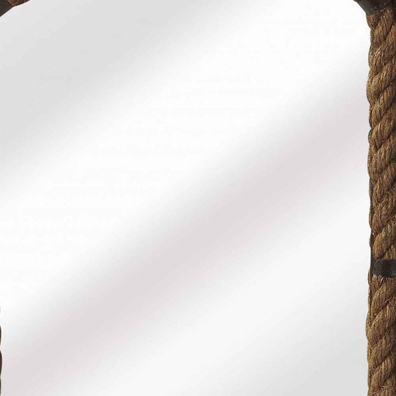 25" Brown Framed Accent Mirror