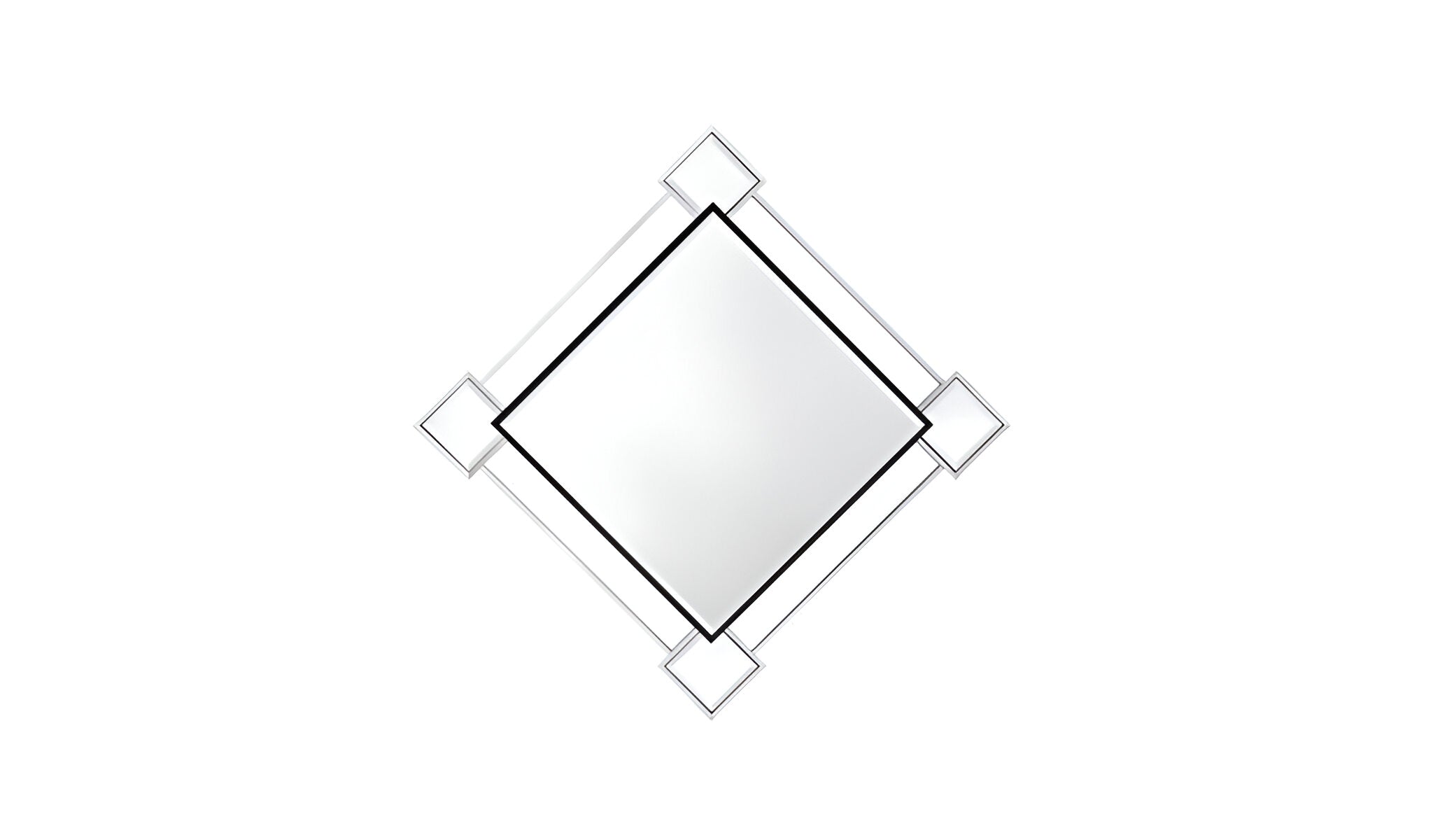45" Gray And Black Abstract Metal Framed Accent Mirror - Bed & Bath
