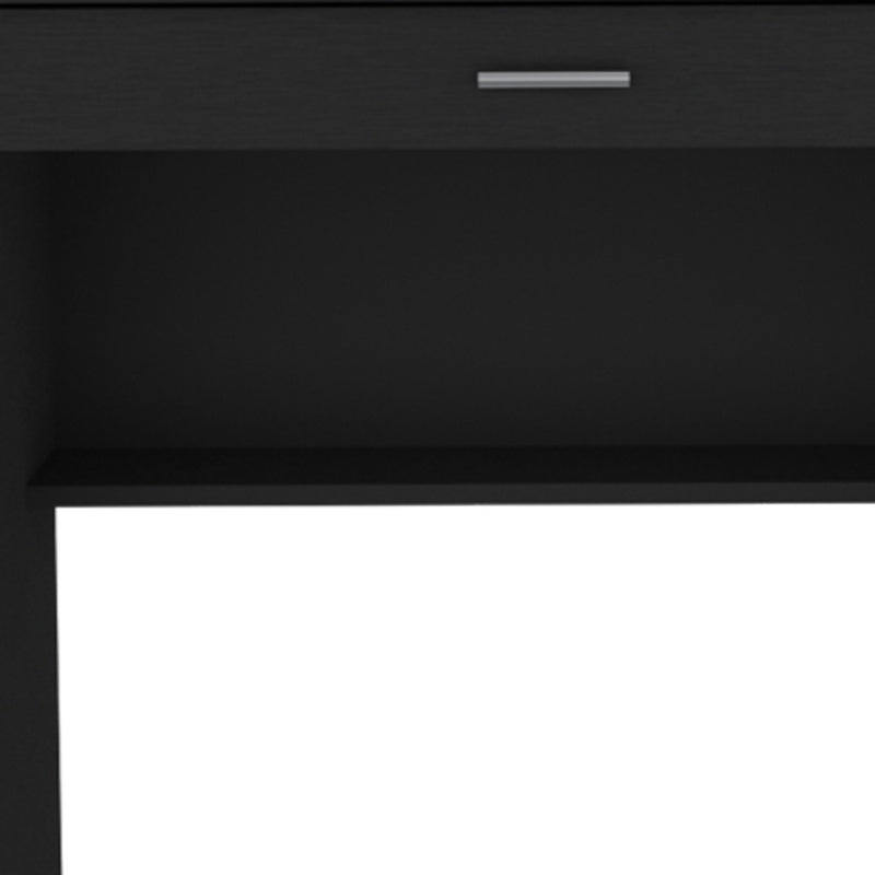 32" Black Wood Computer Desk With Drawer - Office